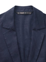 100% Linen 3/4 Sleeve Women Blazer GOELIA