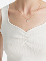 Acetate Knitted Ruched Women Vest GOELIA