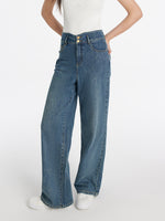 High-Waisted Loose Straight Full Length Women Jeans GOELIA