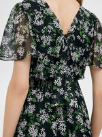 10匁マルベリーシルクボウタイネックセミロングワンピース – GOELIA 