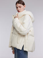 [Preview] Hooded Goose Down Cropped Jacket GOELIA