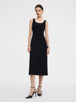 100% Cotton Shirt And Sleeveless Midi Dress Two-Piece Set GOELIA