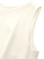 Triacetate Blend Mock Layered Women Sleeveless Midi Dress GOELIA