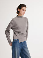 [Preview] Double-Faced Brushed Mock Neck Women Knit Top GOELIA