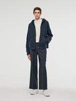 100% Brushed Wool Zip-Up Unisex Hoodie GOELIA