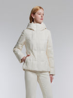 [Preview] Gathered Waist Belted Hooded Goose Down Jacket GOELIA