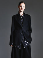 Machine Washable Wool Blend Loose Fit X-Line Unisex Blazer GOELIA