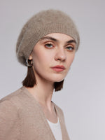 [Preview] 100% Brushed Cashmere Women Beret Beanie Hat GOELIA