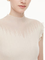 Ruffle Cuff Women Knit Tank Top GOELIA