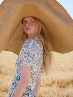 19匁マルベリーシルク Vネック プリント ロングワンピース – GOELIA 