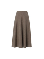 Washable Wool Women A-Line Flared Skirt GOELIA