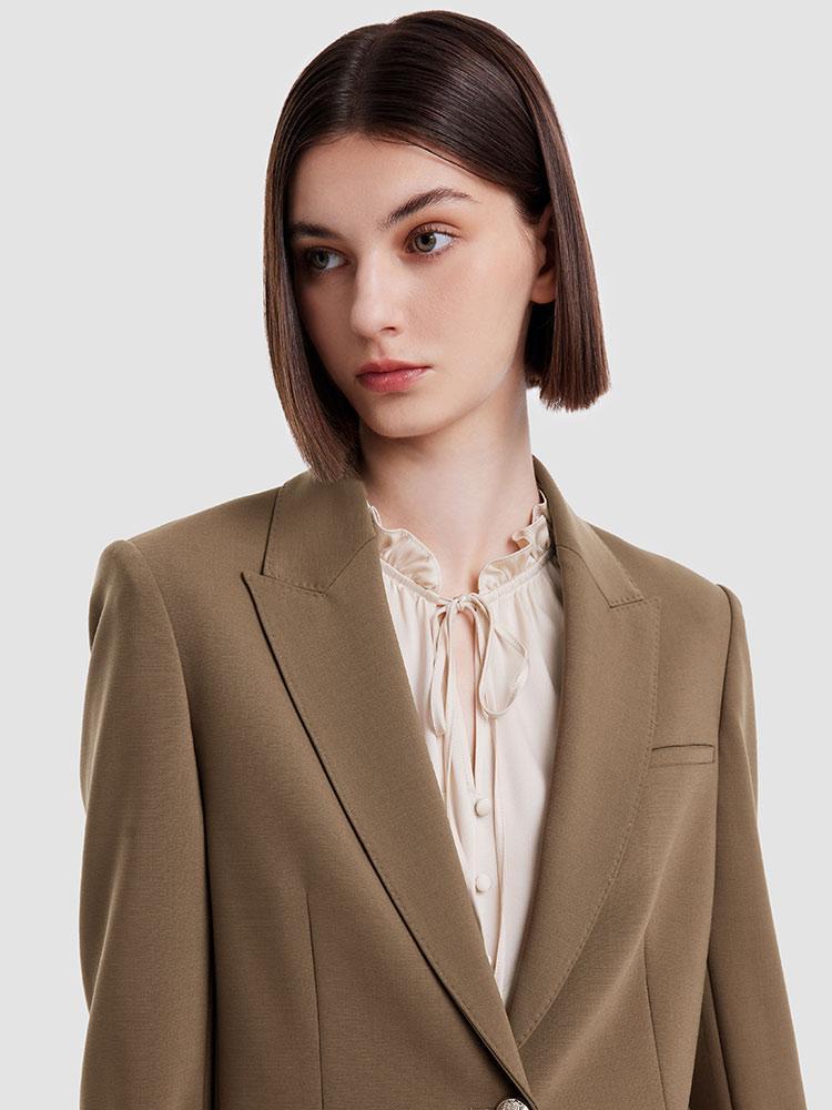 Double Worsted Wool Blazer GOELIA