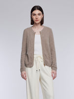 [Preview] 100% Brushed Cashmere Two-Way Zip Women Cardigan GOELIA