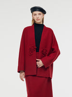 100% Wool New Chinese-Style Women Coat GOELIA