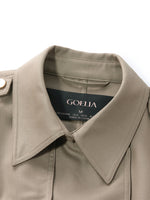 Worsted Woolen Women Trench Coat With Belt GOELIA