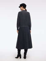 100% Wool Stitch Trim Women Sweater GOELIA