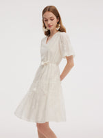 Tencel Blend Embroidered Women Midi Dress GOELIA