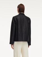 18MM Gambiered Canton Gauze Women Quilted Jacket GOELIA