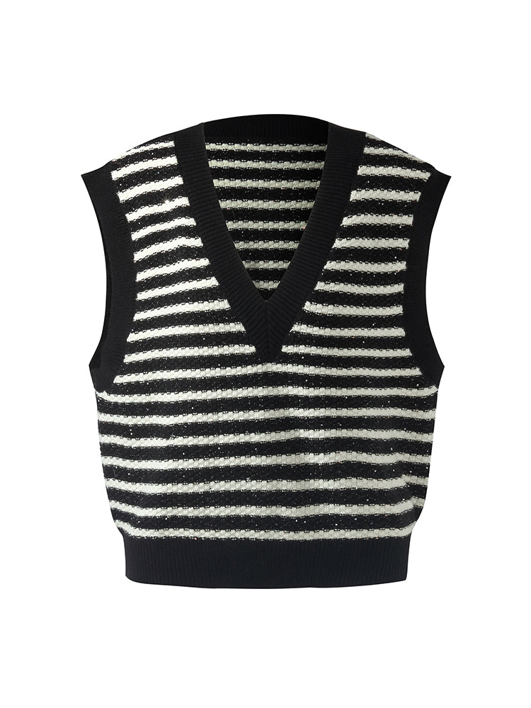Black And White Stripe Vest main image 0