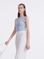 Tencel And Woolen Lace Ruffle Women Tank Top GOELIA