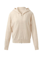 Machine Washable Wool Blend Zip-Up Women Hoodie GOELIA
