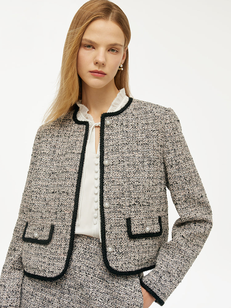 Tahlea Jacket | Winter Cropped Button-Up Jacket