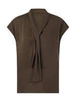 22MM Mulberry Silk Tie Neck Women Blouse GOELIA