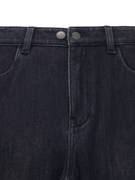 Brushed Denim Women Flared Jeans GOELIA