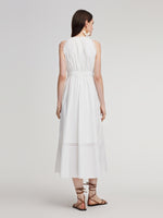 100% Cotton A-Line Women Maxi Vest Dress GOELIA