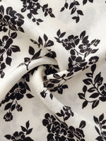 Jacquard Floral Print Twist Front Women V-Neck Midi Dress GOELIA