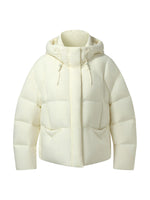 Lightweight Drawstring Hem Hooded Goose Down Jacket GOELIA
