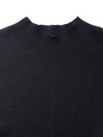 100% Machine Washable Wool Mock Neck Women Knit Top GOELIA