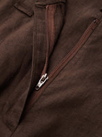 100% Linen A-Line Women Skirt With Braided Belt GOELIA