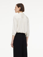 22MM Mulberry Silk Women Blouse With Silk Scarf GOELIA