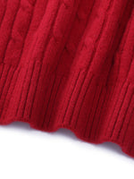 100% Wool Cable Knit Women Sweater GOELIA