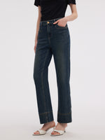 Denim Women Ankle-Length Cuffed Jeans GOELIA