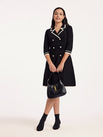 Fitted Double-Breasted V-Neck Mini Dress GOELIA