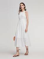 100% Cotton A-Line Women Maxi Vest Dress GOELIA
