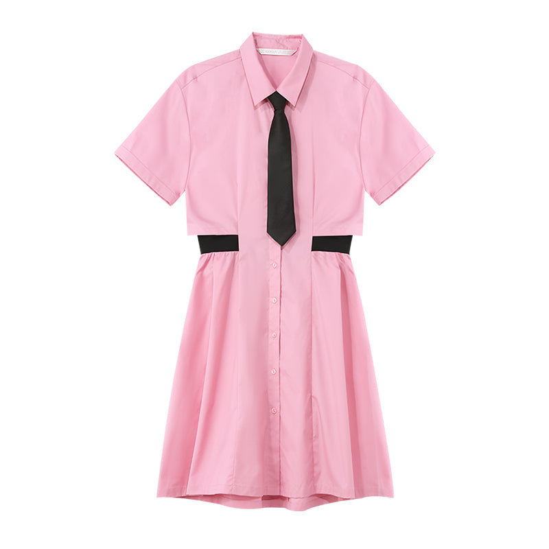 Light Pink Dress With Tie GOELIA
