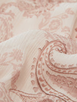 100% 10MM Mulberry Silk Paisley Print Women Skirt With Hairband GOELIA