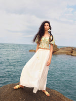 Cotton Floral Print Women Smocked Top GOELIA