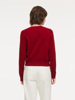Tencel Wool Blend Heart Print Women Cardigan GOELIA