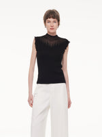 Ruffle Cuff Women Knit Tank Top GOELIA