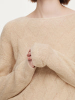 Cashmere Boat Neck Loose Fit Women Sweater GOELIA