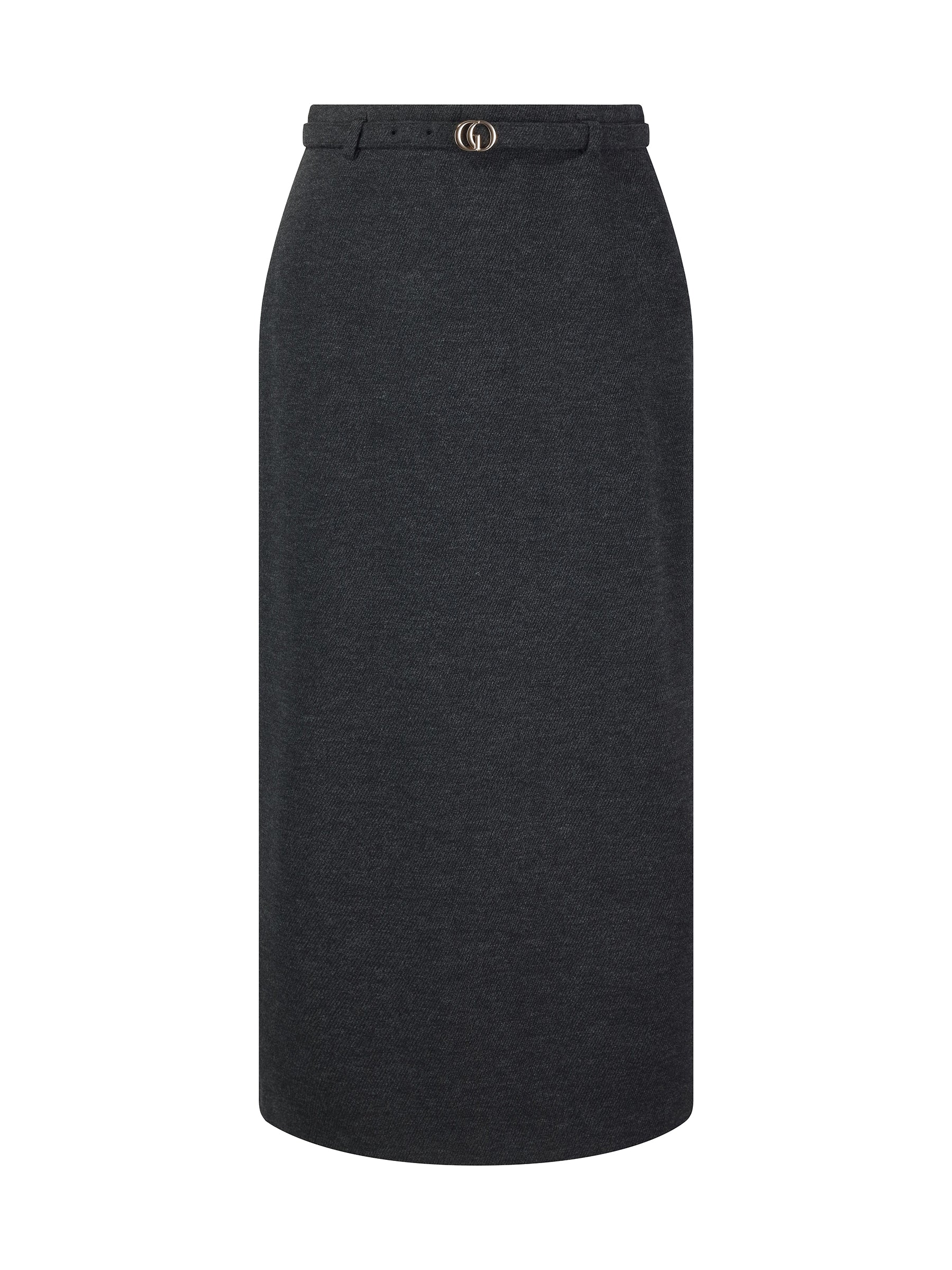 [Preview] Stretch Column Women TR Knit Skirt With Belt GOELIA