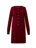 [Preview] 100% Wool Rhinestone Cardigan And Skirt Two-Piece Set GOELIA