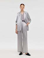 Acetate 3/4 Ruched Sleeves Women Blazer GOELIA