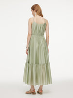 Tencel Blend Women Strap Maxi Dress GOELIA