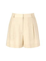Tencel Acetate Linen Blend Women Shorts GOELIA
