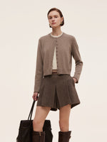 100% Cashmere Faux Two-Piece Women Cardigan GOELIA
